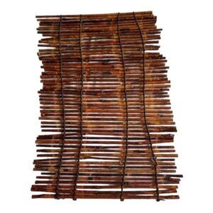 Natural Vintage Split Bamboo Hand Woven Tiki Decor Table Mat 20"x13"